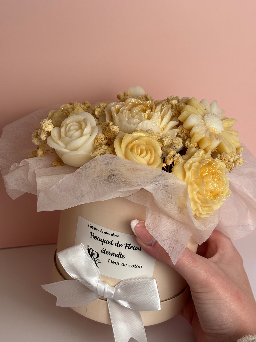 Grand bouquet parfumé Fleur de coton (250g)